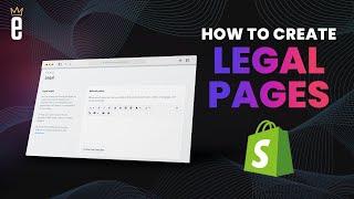 Add Legal Pages to Your Shopify Store: Refund Policy, Privacy Policy, Shipping and Terms of Service