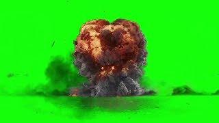 MASSIVE EXPLOSION   ---with sound green screen HD1080p