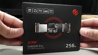 Adata XPG SX8200 Pro 256gb (Unboxing + CrystalDiskMark + Temp + Copy Test)