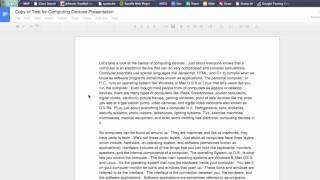 Annotate using comment feature in Google Docs