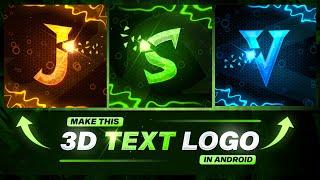 Make This Glowing  3d Text Logo in Android | Gaming Text Logo Tutorial | Glowing Text Gaming Logo