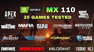Nvidia GeForce MX110 Gaming Test ! 2021