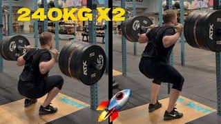 240KG Back Squat for 2 Reps! Week 10