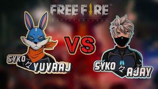 1 VS 1 CUSTAM ROOM GW YUVRAJ VS SYKO AJAY |||| NOOB VS PRO PLAYER AJAY  |||