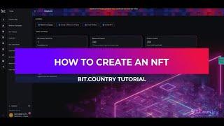 Bit.Country Tutorial - How to Create an NFT