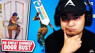 BUST THROUGH DOORS IN DIFFERENT NEIGHBORHOODS! (Fortnite No Sweat Summer)