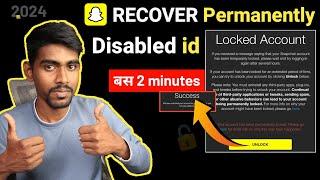 How to Unlock / Recover permanently disabled snapchat account | Snapchat permanently locked 2024