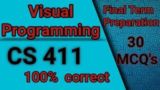 CS411 Final Term Preparation ||100% correct Solution with Reference ||cs411 final term ki tyari 2023