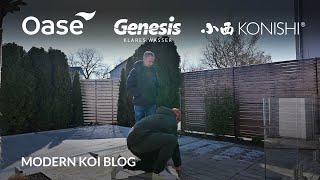 Modern Koi Blog #5922 - Markos Genesis Bürstenfilter mit zugefrorener Filterabdeckung