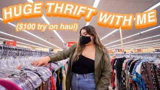 THRIFT WITH ME FOR WINTER TRENDS *what $100 gets you at the THRIFT STORE* + HUGE WINTER HAUL