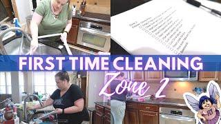 Zone 2 Cleaning for the FIRST TIME | Working the Fly Lady System