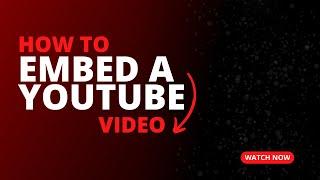 HTML & CSS - How to Embed a YouTube Video in Your Website