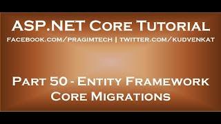 Entity framework core migrations