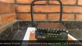 Using a frame antenna to listen to MW stations with the ATS-20+