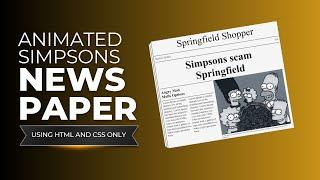 How to create Newspaper using CSS | Animated Newspaper | Html CSS Project for beginners