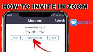 How to invite someone on zoom meeting app