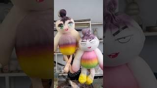 Doll cotton candy making