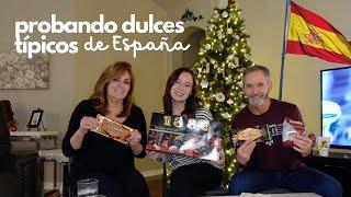 Mis padres de EEUU prueban DULCES típicos de Navidad de ESPAÑA….  ¿les gusta?