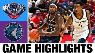 New Orleans Pelicans vs Minnesota Timberwolves FULL GAME Highlights | 2024 NBA Summer League