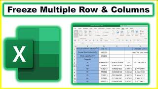 How to Freeze Multiple Rows and or Columns in Excel using Freeze Panes