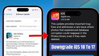 How to Downgrade iOS 18 to 17 and Go Back to Previous Version with Joyoshare UltFix | Downgrade 18 |