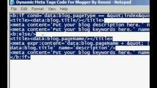 Add Dynamic Meta Tags About Description & Keywords To Blog On Blogger