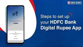 Steps to Set Up Your HDFC Bank Digital Rupee App | HDFC Bank