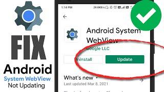 HOW TO FIX Android System WebView Update Problem | Android system webview not updating solution