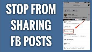 How To Stop People From Sharing Your Posts On Facebook App