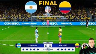 Argentina Vs Colombia PENALES - Final Copa América 2024 | Jugabilidad PES ultra realista