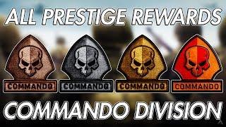 ALL PRESTIGE REWARDS FOR COMMANDO DIVISION! SECRET DIVISION WEAPONS! (WW2 Division Prestige Rewards)