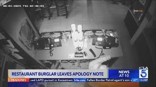 Burglar leaves apology note amid San Fernando crime spree