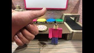 Roblox. Pizza. Cardboard game. DIY