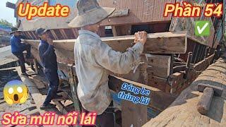 Sửa tàu cá p54vô lá nhốt kín be phần lái tàu