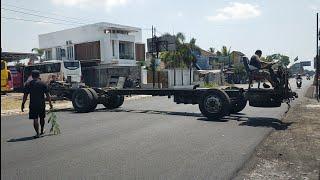 PASANG BODY BUS MEDAN JAYA...‼️BEGINI CARA MASUKKAN CHASIS HINO KE BODY ADI PUTRO