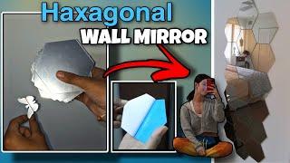 (Hexagonal) 3D Mirror Stickers || Wall mirror stickers || 299rs || Home decor || Unboxing #shorts