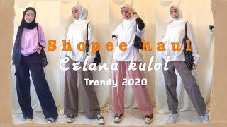 SHOPEE HAUL CELANA KULOT OVERSIZE ( CELANA GOMBRONG ) | CELANA TRENDY 2020 | kakpit channel