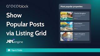 How to Order and Display the Most Popular Posts in WordPress via Listing | JetEngine Plugin