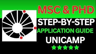 UNICAMP MSC AND PHD STEP BY STEP APPLICATION GUIDE #unicamp#graduatestudent #applicationtips#brasil