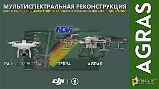 ParaGraf.ru | DJI Terra. Мультиспектральная реконструкция карты поля. NDVI для агродрона DJI Agras