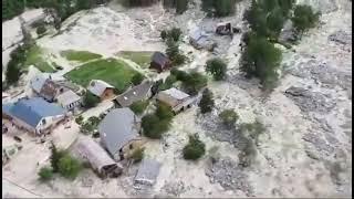 In France, last night's heavy rain and snowmelt runoff caused catastrophic flooding in parts of Alps