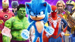 Sonic VS Hulk VS Avengers VS Spider-Man VS Squid Game