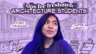 TIPS FOR FIRST YEAR ARCHITECTURE STUDENTS | Things to Study, Skills to Practice, References!