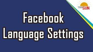 Facebook Language Settings