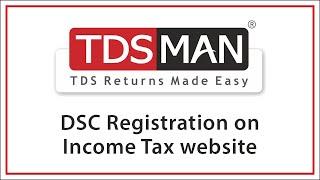 DSC Registration on Income Tax website