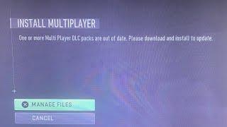 “One or more Multi Player DLC packs are out of date” issue on MW2 Multiplayer on PS4