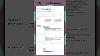 Sample Resume for Professionals || How to write resume #resume #cv