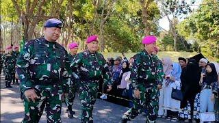 TRADISI PEMBARETAN dan DEMONTRASI SISWA DIKKO 174 MARINIR di PANTAI BARUNA  MALANG SELATAN