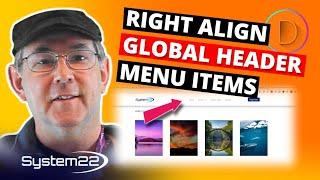 Divi Theme Global Header Right Align Menu Items 