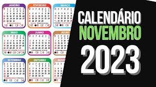  CALENDÁRIO NOVEMBRO 2023 | DATA MÊS DE NOVEMBRO 2023